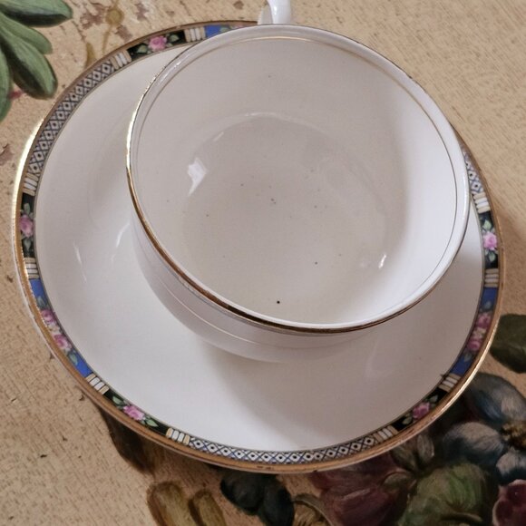 Vintage National Dinnerware Ivory China Cup Saucer Floral Pattern Replacement - Picture 11 of 13